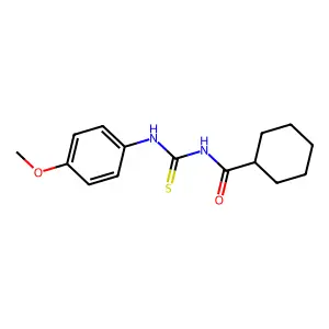 N-[(4-methoxyphenyl)carbamothioyl]cyclohexanecarboxamide structure
