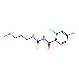 2,4-dichloro-N-(3-methoxypropylcarbamothioyl)benzamide structure