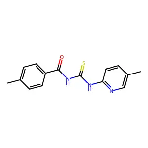 4-methyl-N-((5-methylpyridin-2-yl)carbamothioyl)benzamide structure