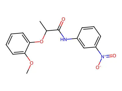 2-(2-methoxyphenoxy)-N-(3-nitrophenyl)propanamide structure