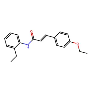 (2E)-3-(4-ethoxyphenyl)-N-(2-ethylphenyl)prop-2-enamide structure