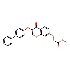 Methyl 2-[4-oxo-3-(4-phenylphenoxy)chromen-7-yloxy]acetate structure
