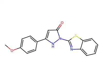 2-(1,3-benzothiazol-2-yl)-5-(4-methoxyphenyl)-4H-pyrazol-3-one structure