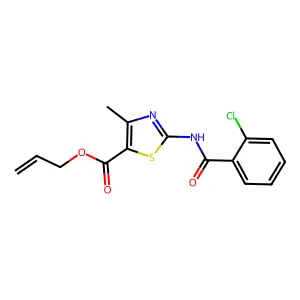 Prop-2-en-1-yl 2-(2-chlorobenzamido)-4-methyl-1,3-thiazole-5-carboxylate structure