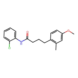 N-(2-chlorophenyl)-4-(4-methoxy-2-methylphenyl)butanamide structure