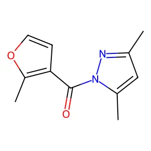 (3,5-Dimethylpyrazol-1-yl)-(2-methylfuran-3-yl)methanone structure