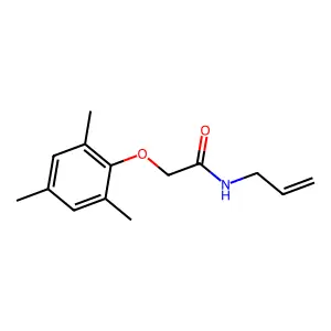 N-(prop-2-en-1-yl)-2-(2,4,6-trimethylphenoxy)acetamide structure