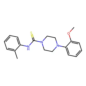 4-(2-methoxyphenyl)-N-(2-methylphenyl)piperazine-1-carbothioamide structure