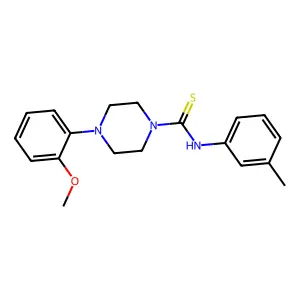 4-(2-methoxyphenyl)-N-(3-methylphenyl)piperazine-1-carbothioamide structure
