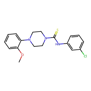 N-(3-chlorophenyl)-4-(2-methoxyphenyl)piperazine-1-carbothioamide structure