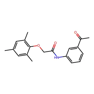 N-(3-acetylphenyl)-2-(2,4,6-trimethylphenoxy)acetamide structure
