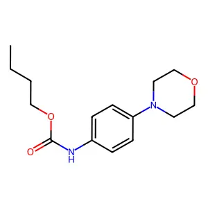 N-[4-(4-morpholinyl)phenyl]carbamic acid butyl ester structure