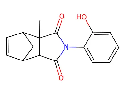 2-(2-hydroxyphenyl)-3a-methyl-3a,4,7,7a-tetrahydro-1H-4,7-methanoisoindole-1,3(2H)-dione structure