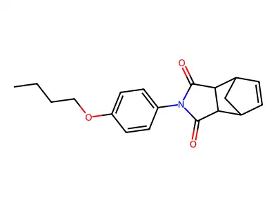 2-(4-butoxyphenyl)-3a,4,7,7a-tetrahydro-1H-4,7-methanoisoindole-1,3(2H)-dione structure