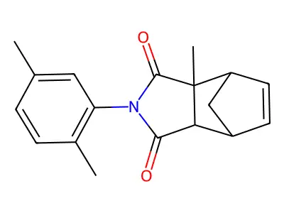 2-(2,5-dimethylphenyl)-3a-methyl-3a,4,7,7a-tetrahydro-1H-4,7-methanoisoindole-1,3(2H)-dione structure