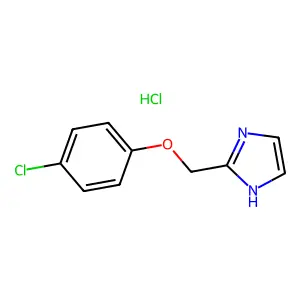 1H-Imidazole, 2-((4-chlorophenoxy)methyl)-, monohydrochloride structure
