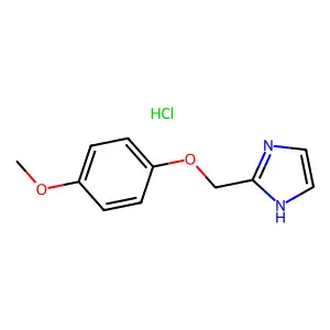 1H-Imidazole, 2-((4-methoxyphenoxy)methyl)-, monohydrochloride structure