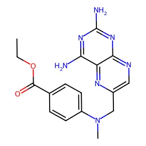 Ethyl 4-[(2,4-diaminopteridin-6-yl)methyl-methylamino]benzoate structure