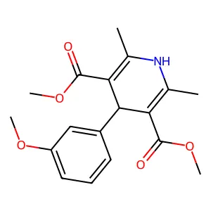 Dimethyl 4-(3-methoxyphenyl)-2,6-dimethyl-1,4-dihydropyridine-3,5-dicarboxylate structure