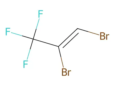 1,2-Dibromo-3,3,3-trifluoroprop-1-ene structure