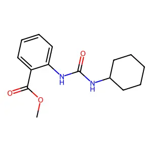 Methyl 2-(cyclohexylcarbamoylamino)benzoate structure
