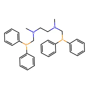 N,N'-bis(diphenylphosphanylmethyl)-N,N'-dimethylethane-1,2-diamine structure