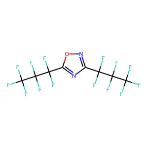 3,5-Bis(heptafluoropropyl)-1,2,4-oxadiazole structure