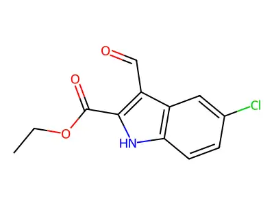 ethyl 5-chloro-3-formyl-1H-indole-2-carboxylate structure