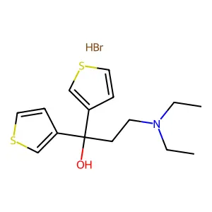 1-Propanol, 3-(diethylamino)-1,1-di(thien-3-yl)-, hydrobromide structure
