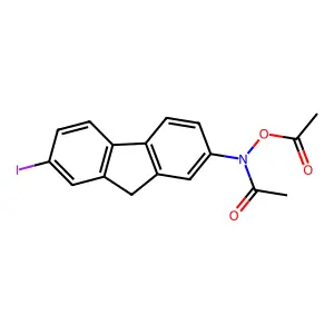 N-Acetoxy-N-2-acetylamino-7-iodofluorene structure