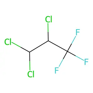 Propane, 2,3,3-trichloro-1,1,1-trifluoro- structure