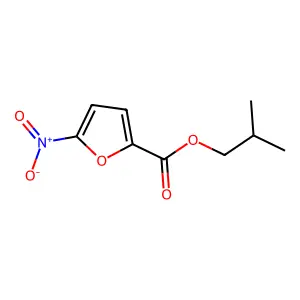 2-Furancarboxylic acid, 5-nitro-, 2-methylpropyl ester structure