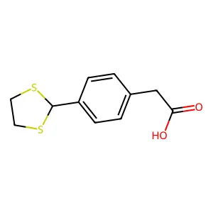 Benzeneacetic acid, 4-(1,3-dithiolan-2-yl)- structure