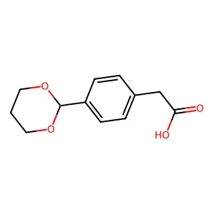 Benzeneacetic acid, 4-(1,3-dioxan-2-yl)- structure