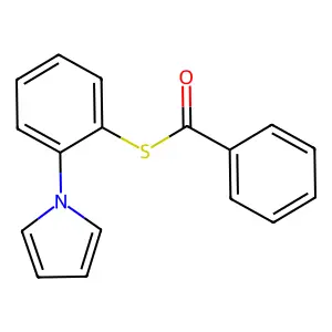 S-(2-pyrrol-1-ylphenyl) benzenecarbothioate structure
