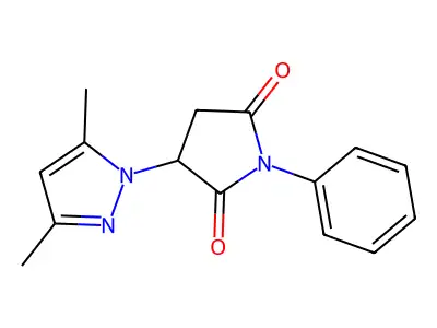 3-(3,5-Dimethyl-pyrazol-1-yl)-1-phenyl-pyrrolidine-2,5-dione structure