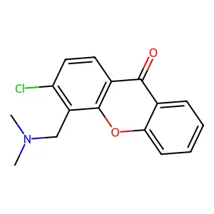 Xanthen-9-one, 3-chloro-4-(dimethylamino)methyl- structure