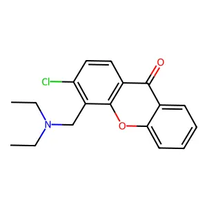 Xanthen-9-one, 3-chloro-4-(diethylamino)methyl- structure