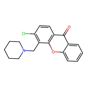 Xanthen-9-one, 3-chloro-4-piperidinomethyl- structure