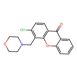 Xanthen-9-one, 3-chloro-4-morpholinomethyl- structure
