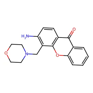 Xanthen-9-one, 3-amino-4-morpholinomethyl- structure