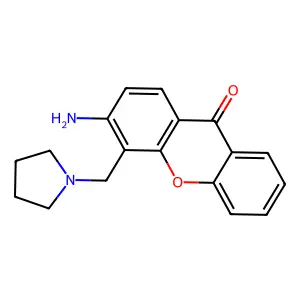 Xanthen-9-one, 3-amino-4-pyrrolidinylmethyl- structure