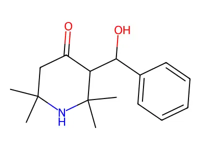 3-[Hydroxy(phenyl)methyl]-2,2,6,6-tetramethylpiperidin-4-one structure