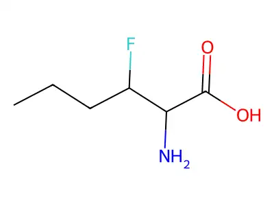 2-Amino-3-fluorohexanoic acid structure