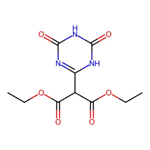 Diethyl(4,6-dioxo-1,4,5,6-tetrahydro-1,3,5-triazin-2-yl)propanedioate structure