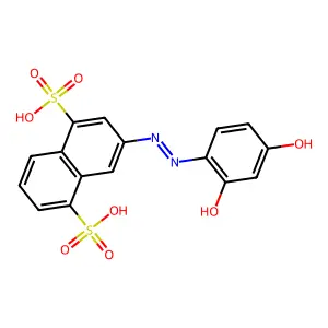 1,5-Naphthalenedisulfonic acid, 3-(2-(2,4-dihydroxyphenyl)diazenyl)- structure