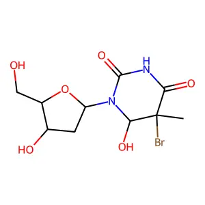 Thymidine bromohydrin structure