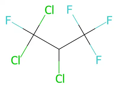 1,1,2-Trichloro-1,3,3,3-tetrafluoropropane structure