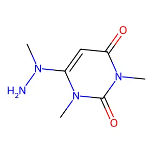 1,3-dimethyl-6-(1-methylhydrazino)-2,4(1H,3H)-pyrimidinedione structure