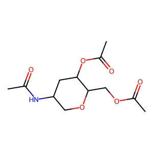 D-ribo-Hexitol, 2-(acetylamino)-1,5-anhydro-2,3-dideoxy-, 4,6-diacetate structure
